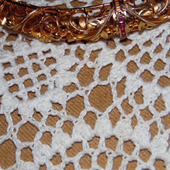 Antique Gold Plated Sone Ki Hasil Carved Necklace Seed Beads Drawstring - Picture 5 of 10